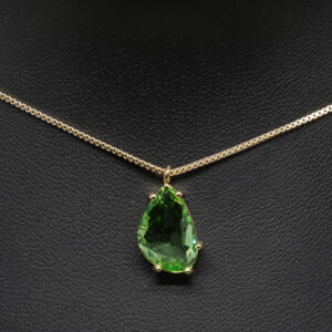 שרשרת טיפה יוקרתית ירקרק גוון זהוב