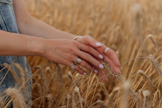 Woman Hands over Grain